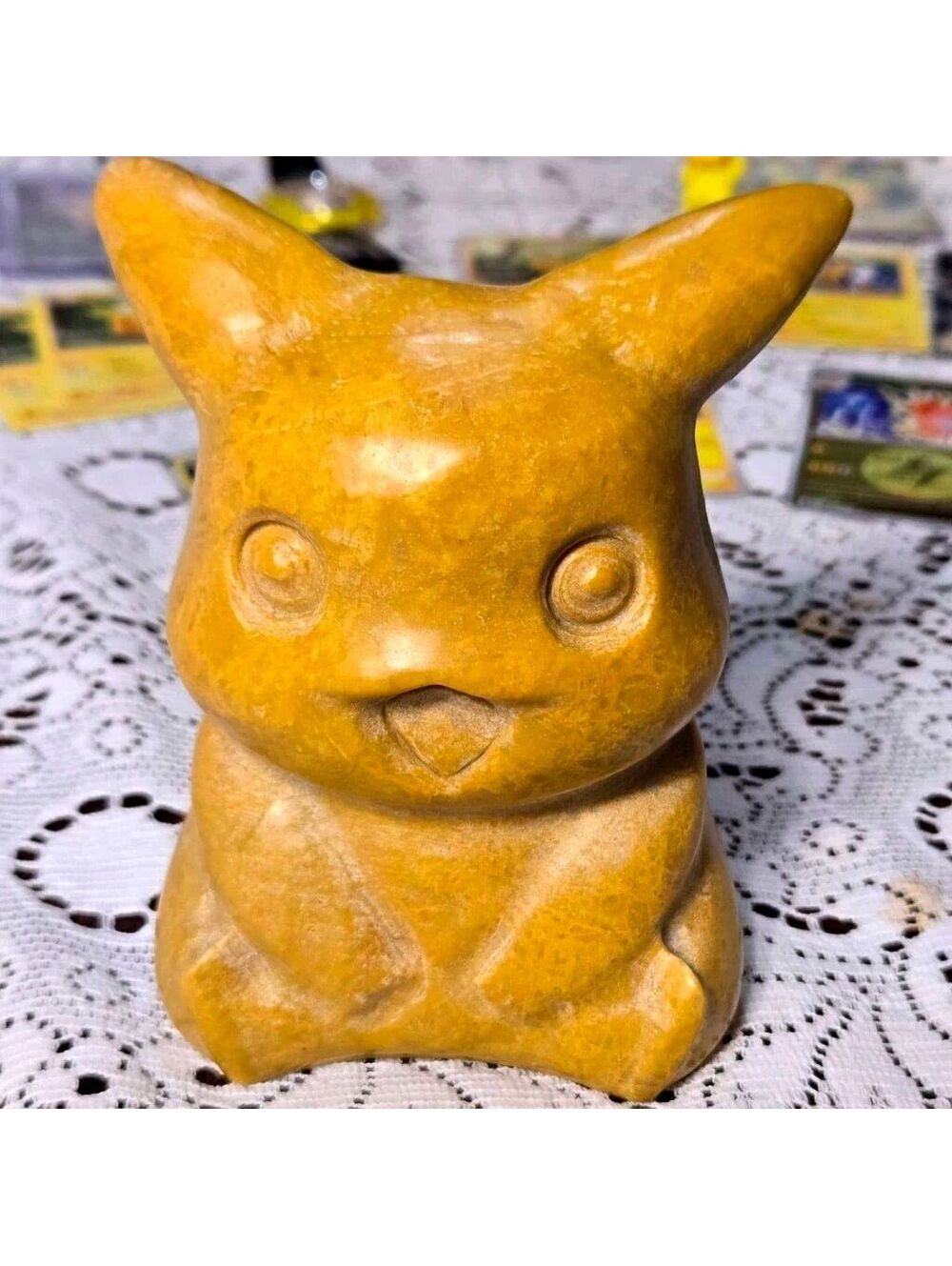 Pokemon Pikachu Collection Bundle featuring 2 Pound Yellow Jade Carving